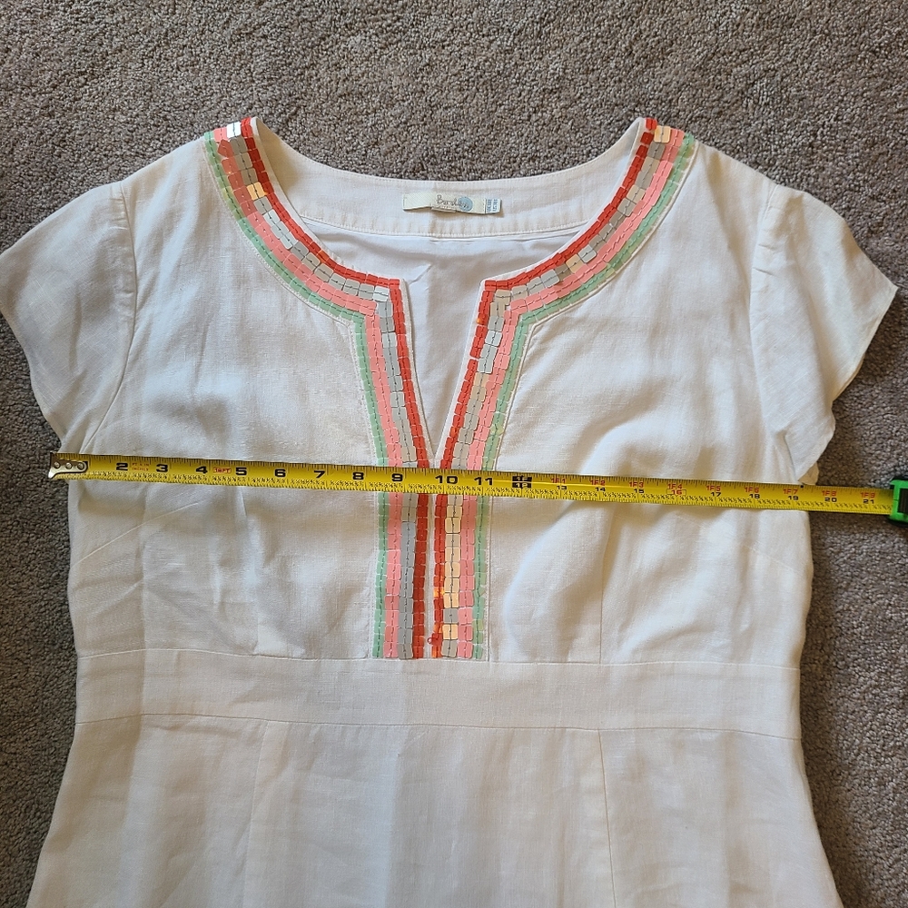 Boden White Dress with Red Accents - Picture 10 of 15